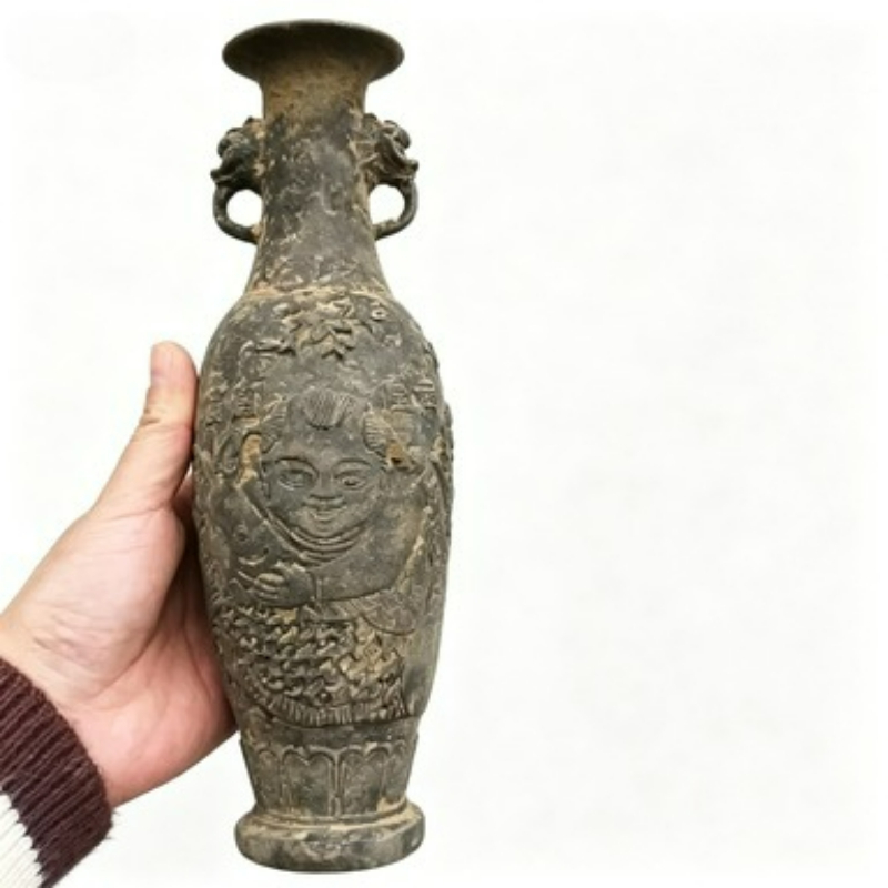Collectible Vintage Tools - Jarrón de la Colección Bronce con