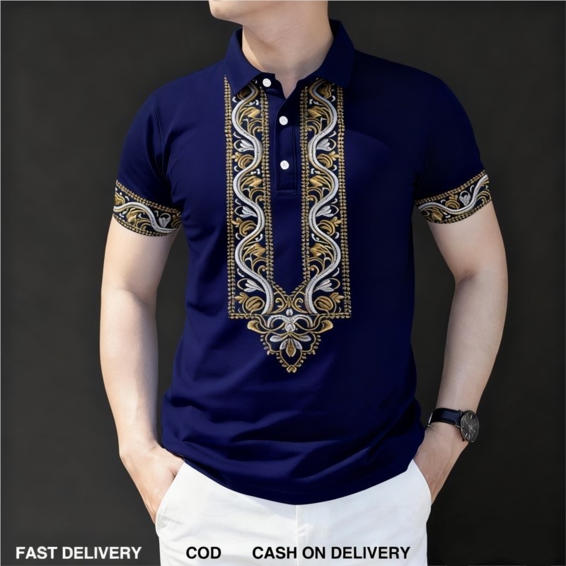 Vintage Collectible Buttons - Camisa Polo Barong 2026 para Hombre,