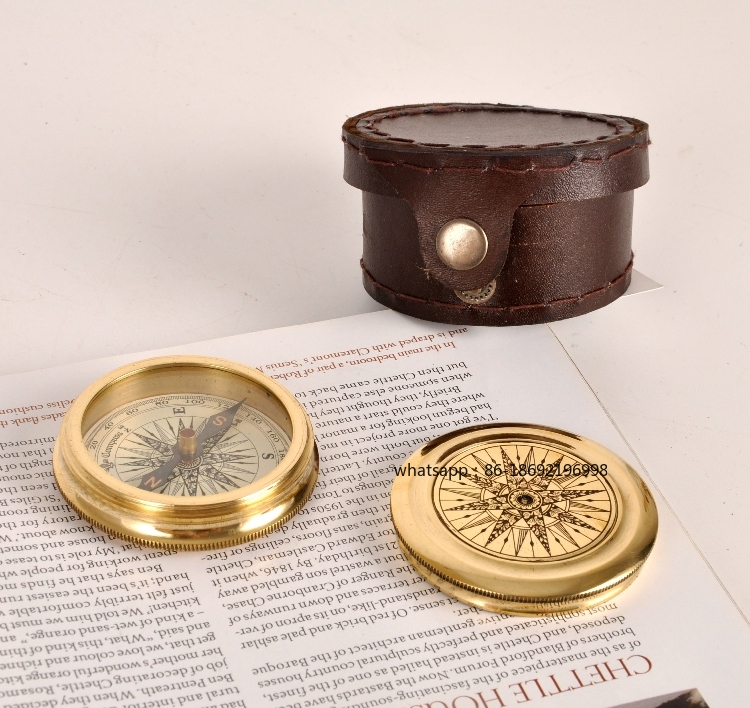 Collectible Vintage Tools - Funda de cuero Vintage de latón