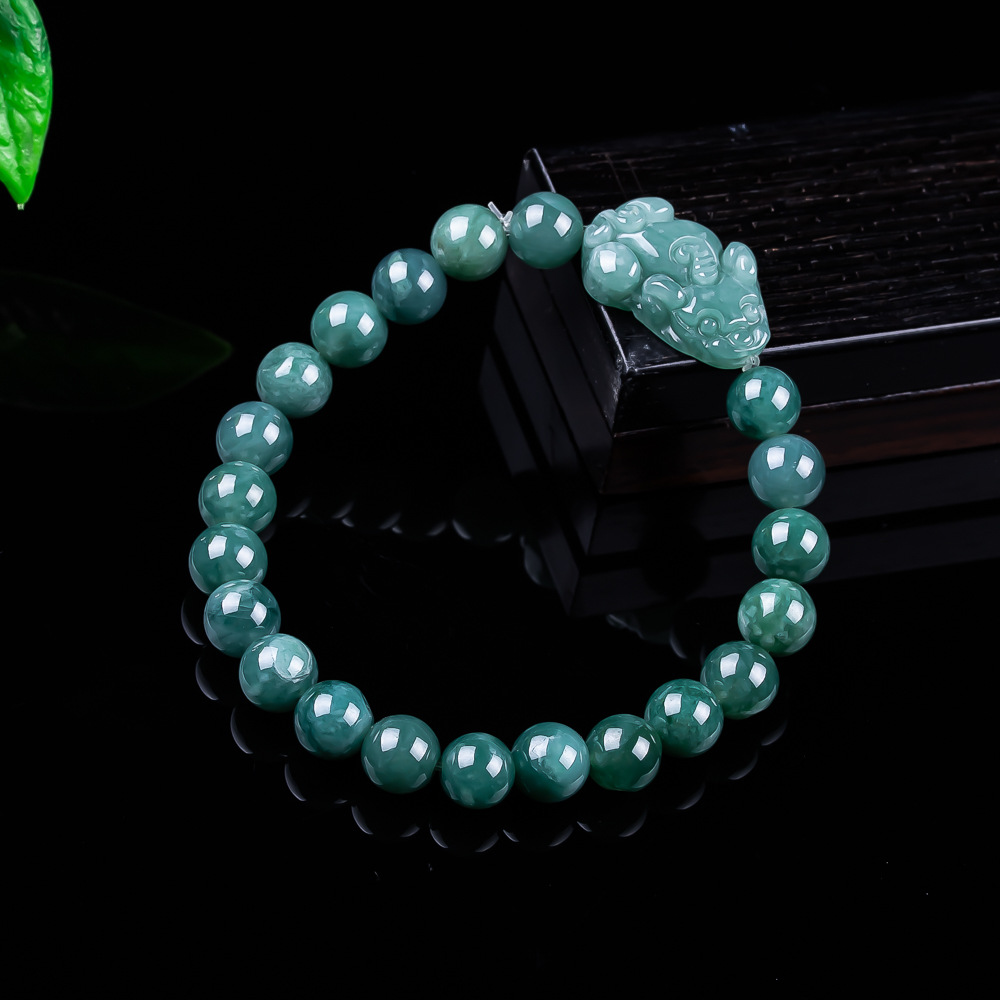 Vintage Jewelry Collection - Pulsera Pixiu de jadeíta birmana natural,