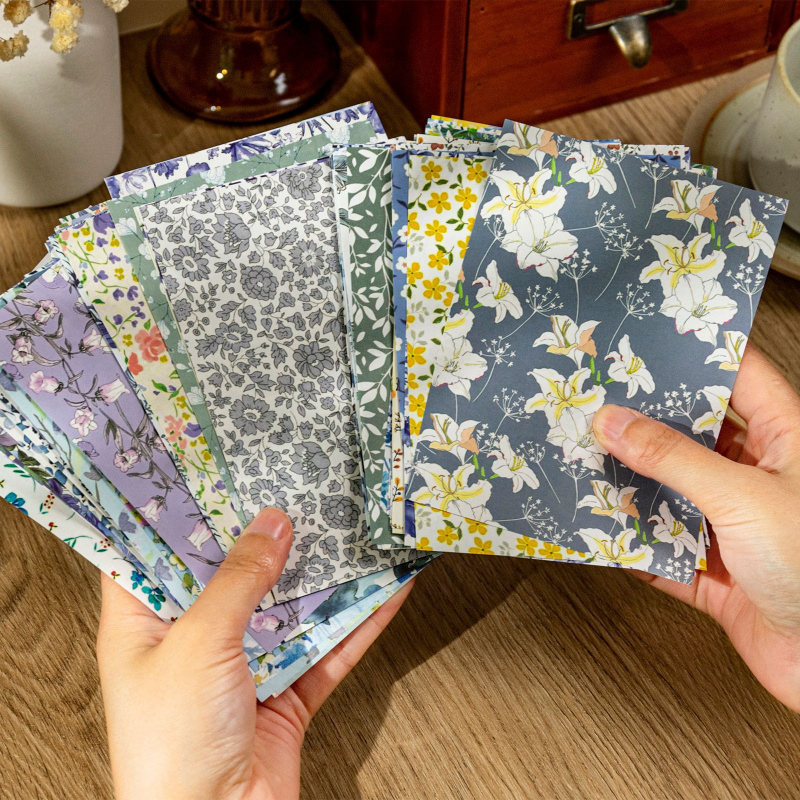 Vintage Collectible Magazines - Papel artesanal con estampado floral retro