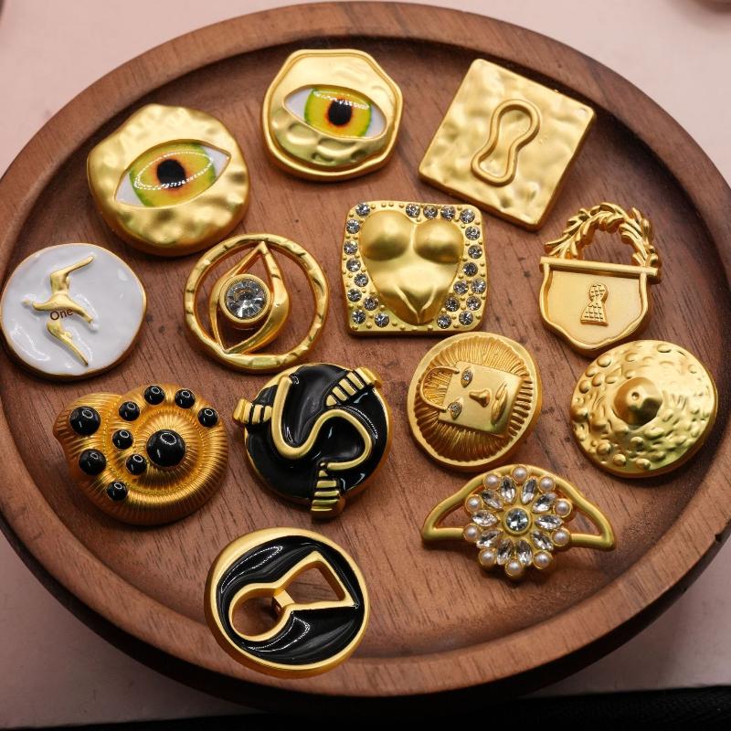 Vintage Collectible Buttons - Botones decorativos artísticos de metal vintage