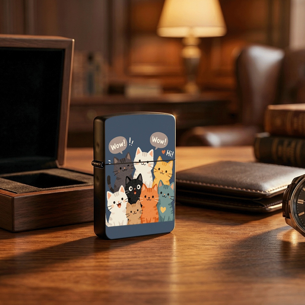Vintage Collectible Lighters - Encendedor de tapa abatible con diseño