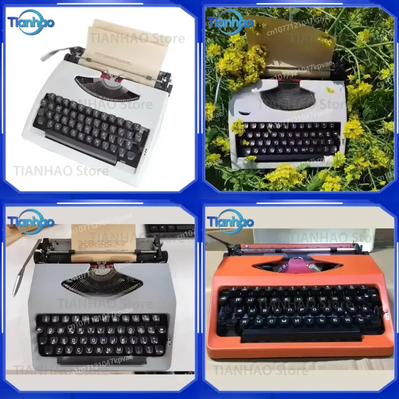 Collectible Vintage Tools - Máquina de Escribir Mecánica Rusa Vintage,