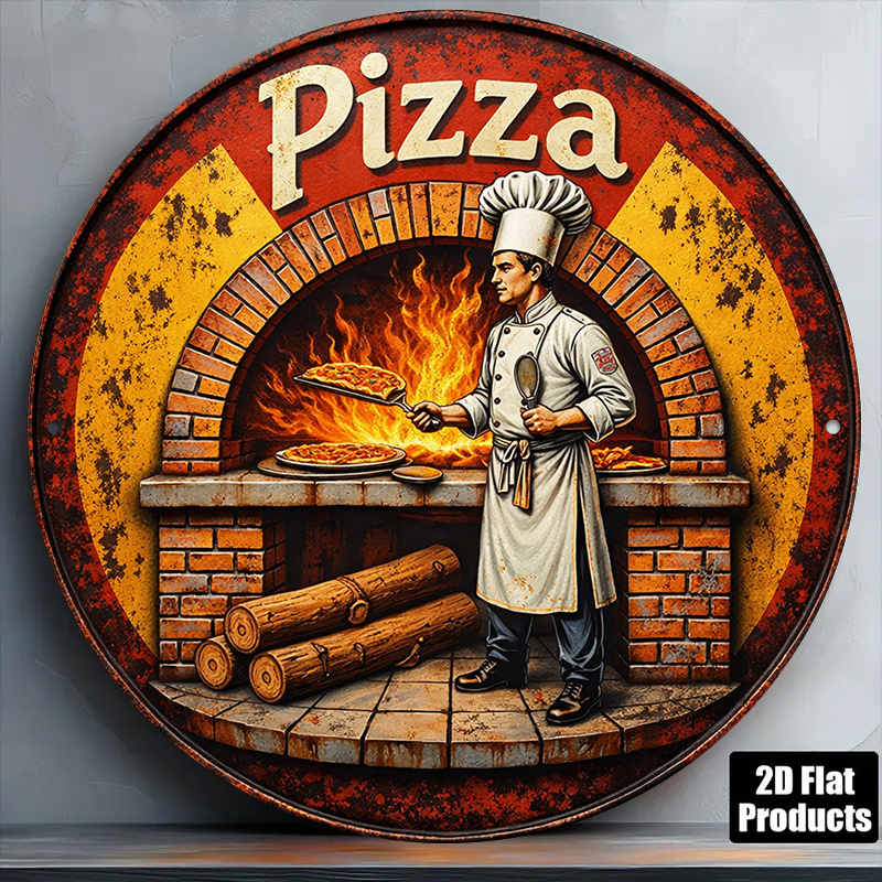 Vintage Collectible Plates - Letrero Metálico Retro 2D, Arte de