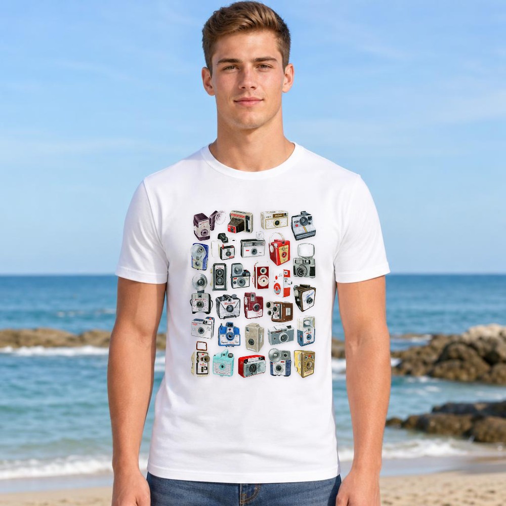 Collectible Vintage Cameras - Camiseta gráfica para hombre, colección de