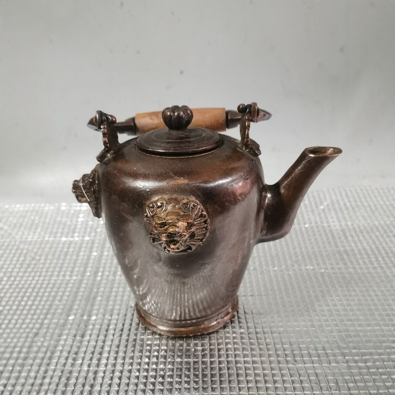 Collectible Vintage Wine - Artículos de cobre antiguos, tetera con