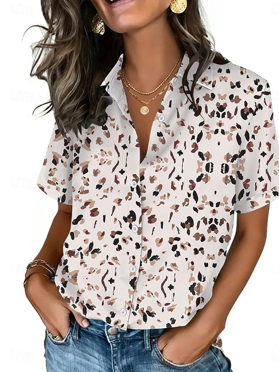 Camisa de Mujer con Estampado  - Vintage Collectible Buttons reseña y precio