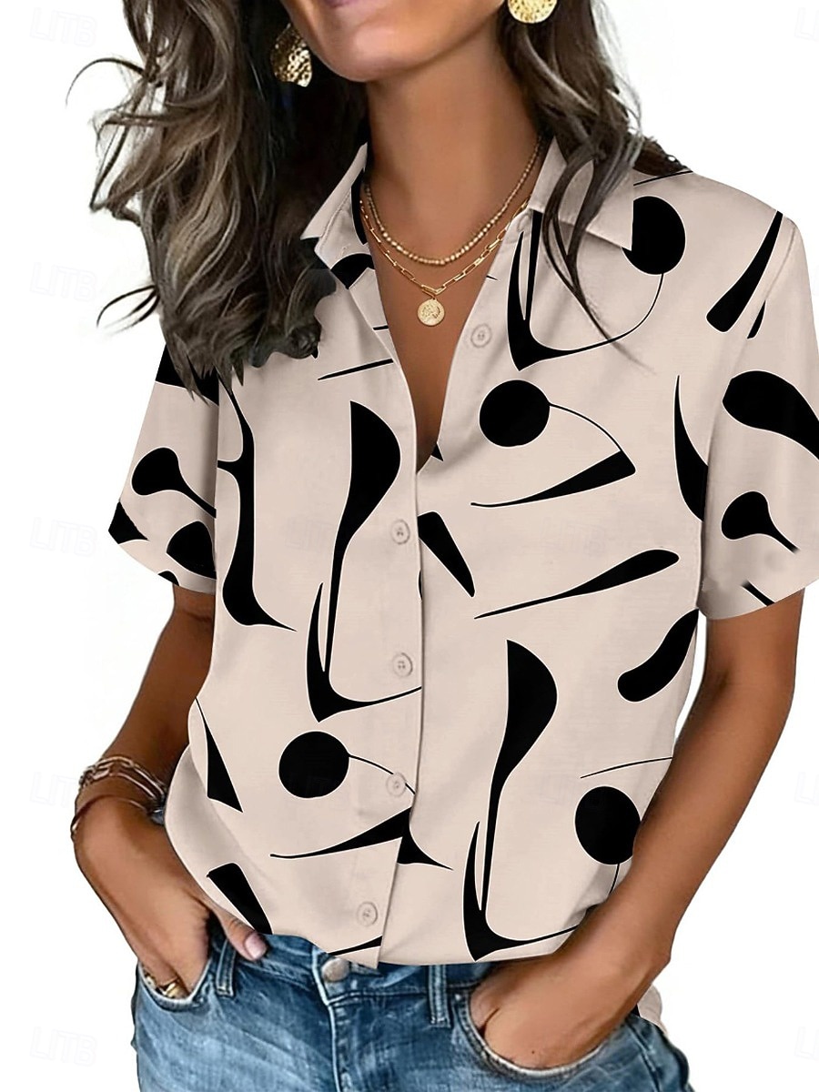 Camisa de Mujer con Estampado  - Vintage Collectible Buttons reseña y precio