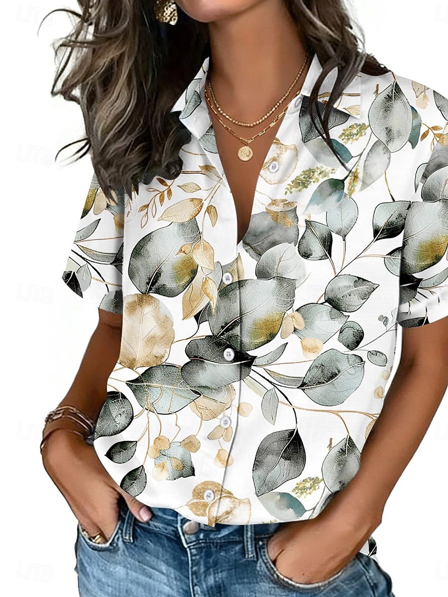 Camisa de Mujer con Estampado  - Vintage Collectible Buttons reseña y precio