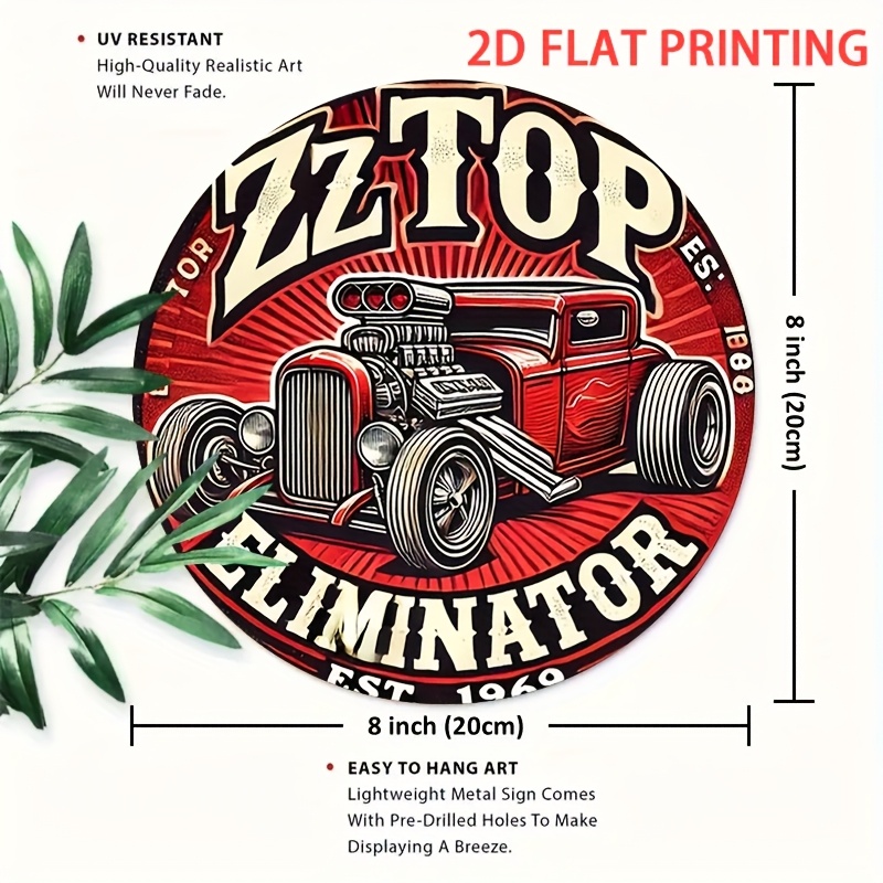 2D plano, 1 pieza ZZ Top Elimi - Vintage Collectible Plates reseña y precio