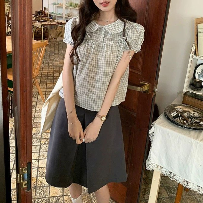 Blusa de Mujer Estilo Preppy C - Vintage Collectible Buttons reseña y precio