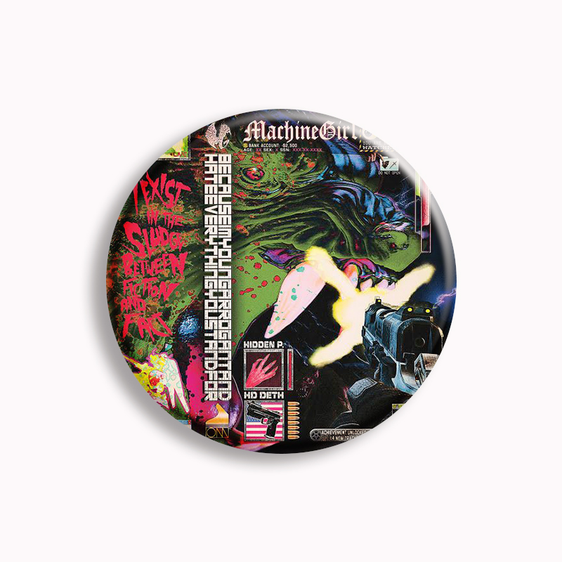 Pin de botón Wlfgrl Machine Gi - Collectible Vintage Brooches reseña y precio